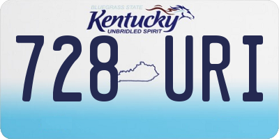 KY license plate 728URI