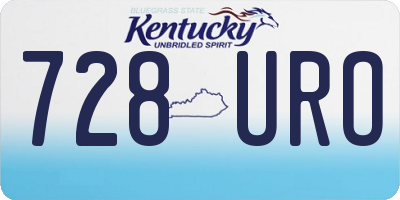 KY license plate 728URO