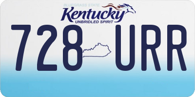 KY license plate 728URR