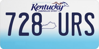 KY license plate 728URS