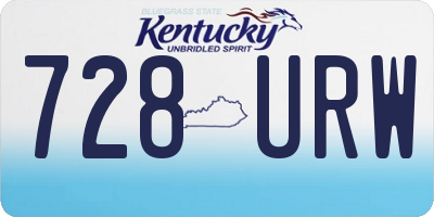 KY license plate 728URW
