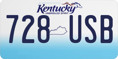KY license plate 728USB