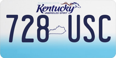 KY license plate 728USC