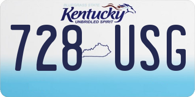KY license plate 728USG