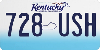 KY license plate 728USH