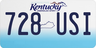 KY license plate 728USI