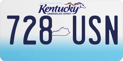KY license plate 728USN