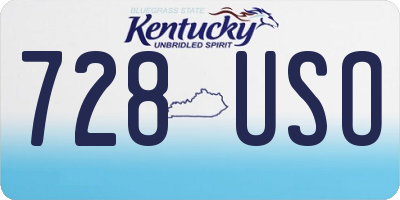 KY license plate 728USO