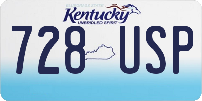 KY license plate 728USP