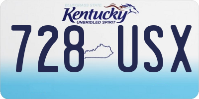 KY license plate 728USX