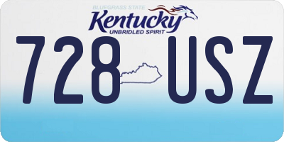 KY license plate 728USZ