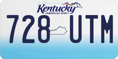 KY license plate 728UTM