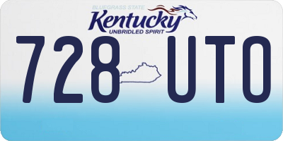 KY license plate 728UTO