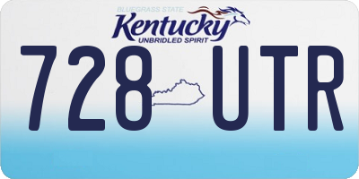 KY license plate 728UTR