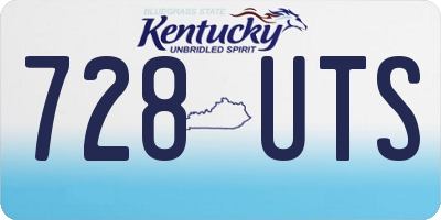 KY license plate 728UTS