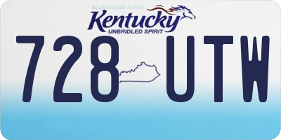 KY license plate 728UTW