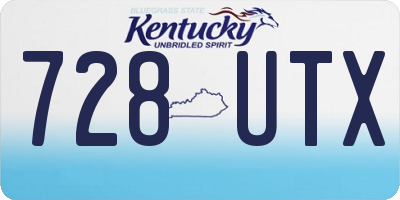 KY license plate 728UTX
