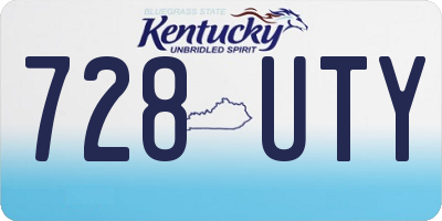 KY license plate 728UTY