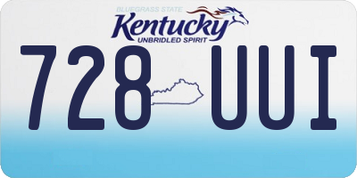 KY license plate 728UUI
