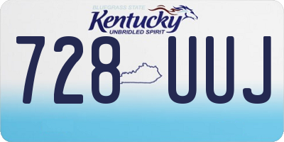 KY license plate 728UUJ