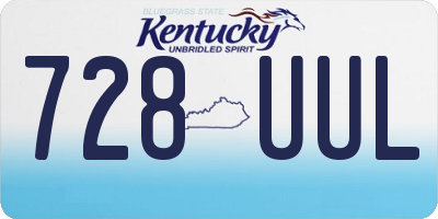 KY license plate 728UUL