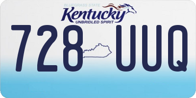 KY license plate 728UUQ