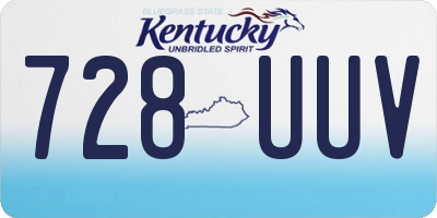 KY license plate 728UUV