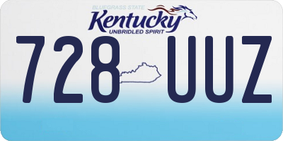 KY license plate 728UUZ