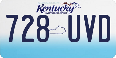 KY license plate 728UVD