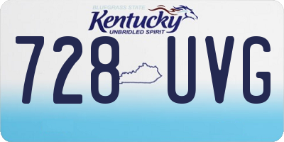 KY license plate 728UVG