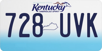 KY license plate 728UVK