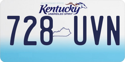 KY license plate 728UVN