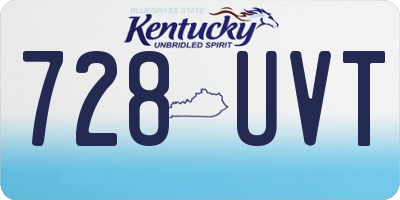 KY license plate 728UVT