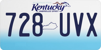 KY license plate 728UVX