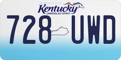KY license plate 728UWD