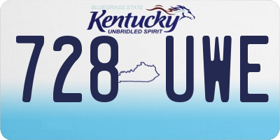 KY license plate 728UWE