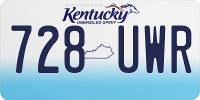 KY license plate 728UWR