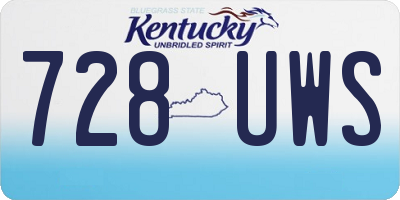 KY license plate 728UWS