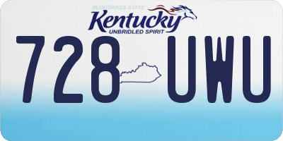 KY license plate 728UWU