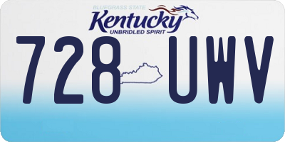 KY license plate 728UWV