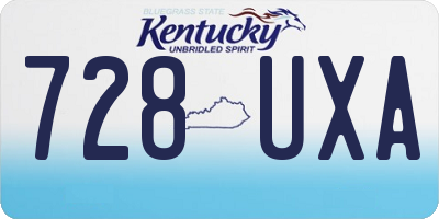 KY license plate 728UXA