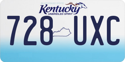 KY license plate 728UXC