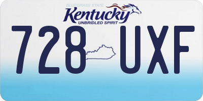 KY license plate 728UXF
