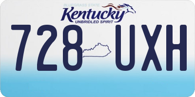 KY license plate 728UXH