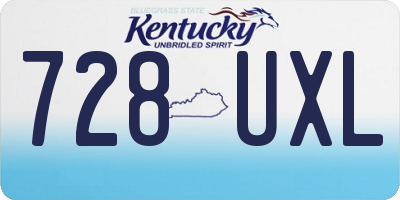 KY license plate 728UXL