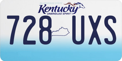 KY license plate 728UXS