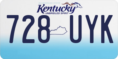 KY license plate 728UYK