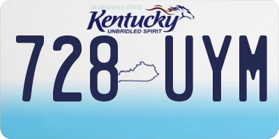 KY license plate 728UYM