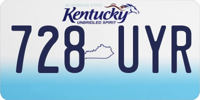 KY license plate 728UYR