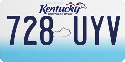 KY license plate 728UYV